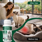 Hsl cat digestive cleanser liquid drops highlighting tapeworm and roundworm defense.