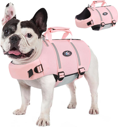 AOFITEE dog life jacket front view high flotation vest