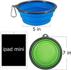 Comsun extra large foldable pet dish top view portable silicone dog bowl