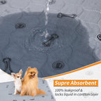 Two pack reusable dog training pads laid flat on hardwood floor