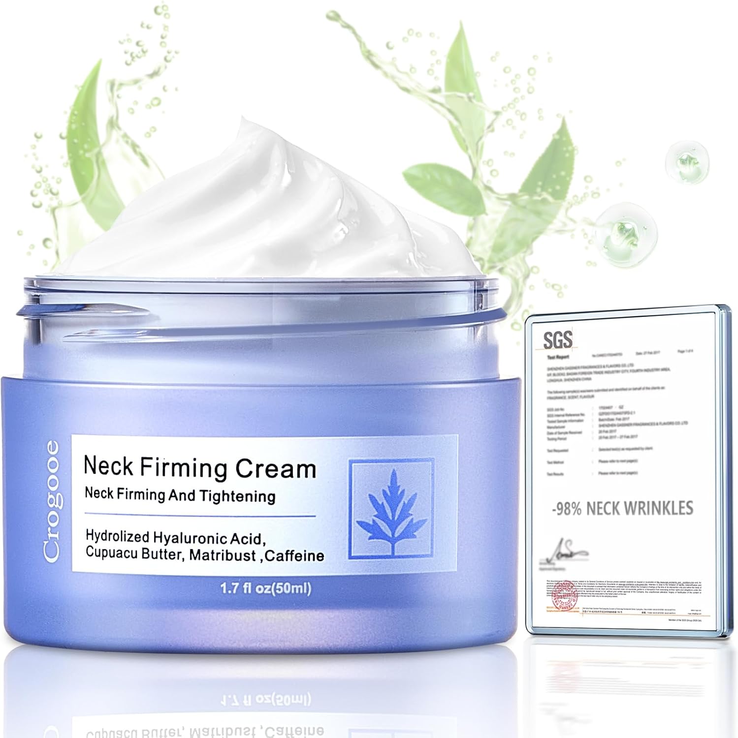 Loviton neck firming cream front view of authentic product jar