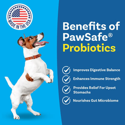 PawSafe honey chicken flavor probiotic chews for picky eaters close up view.