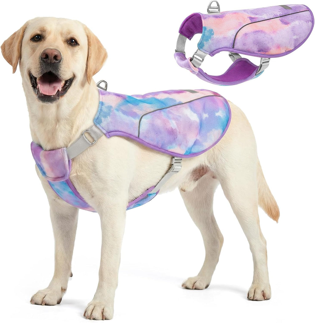 KYEESE Dog Cooling Vest, Breathable Mesh Dog Cooling Shirt for Small Dogs with D-Ring, Sun Protection Reflective Dogs Cooler Jacket with Adjustable Buckle for Summer Hiking Walking, Blue, M - Image 12