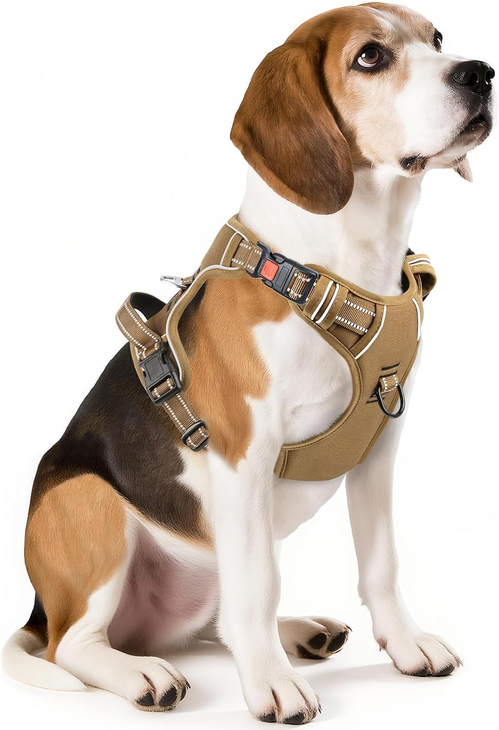 Timos No Pull Dog Harness,NO Need Go Over Dogs Head 3 Snap Buckles Reflective Oxford No Choke Harness with Front & Back 2 Metal Leash Clips Soft Padded for Small Medium Large Dogs Pink S - Image 11
