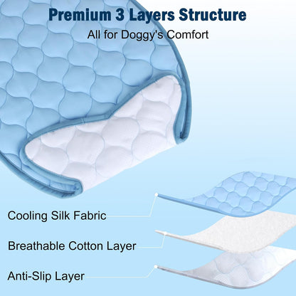 Folded SZEE pet cooling mat showing portability