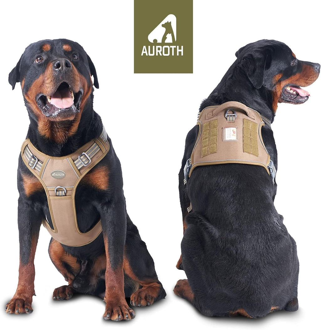 Auroth large dog tactical vest reflective strips