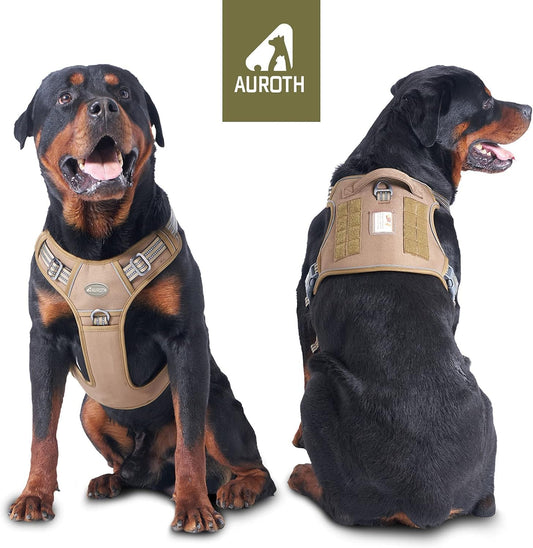 Auroth large dog tactical vest reflective strips