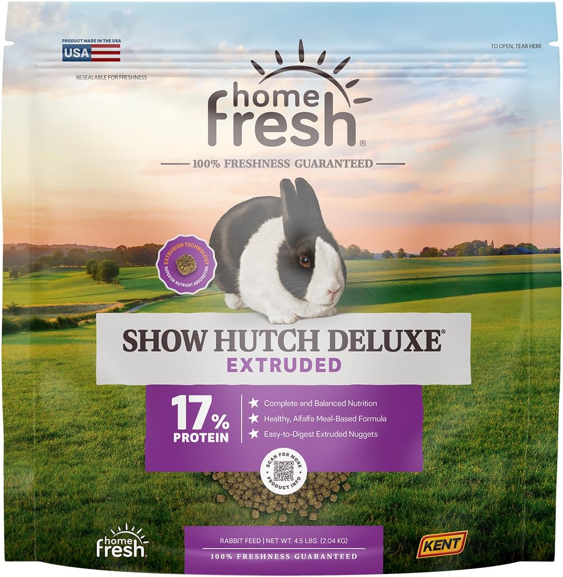 Blue Seal Show Hutch Deluxe 17 Rabbit Food front view of the 4.5 pound resealable bag package.