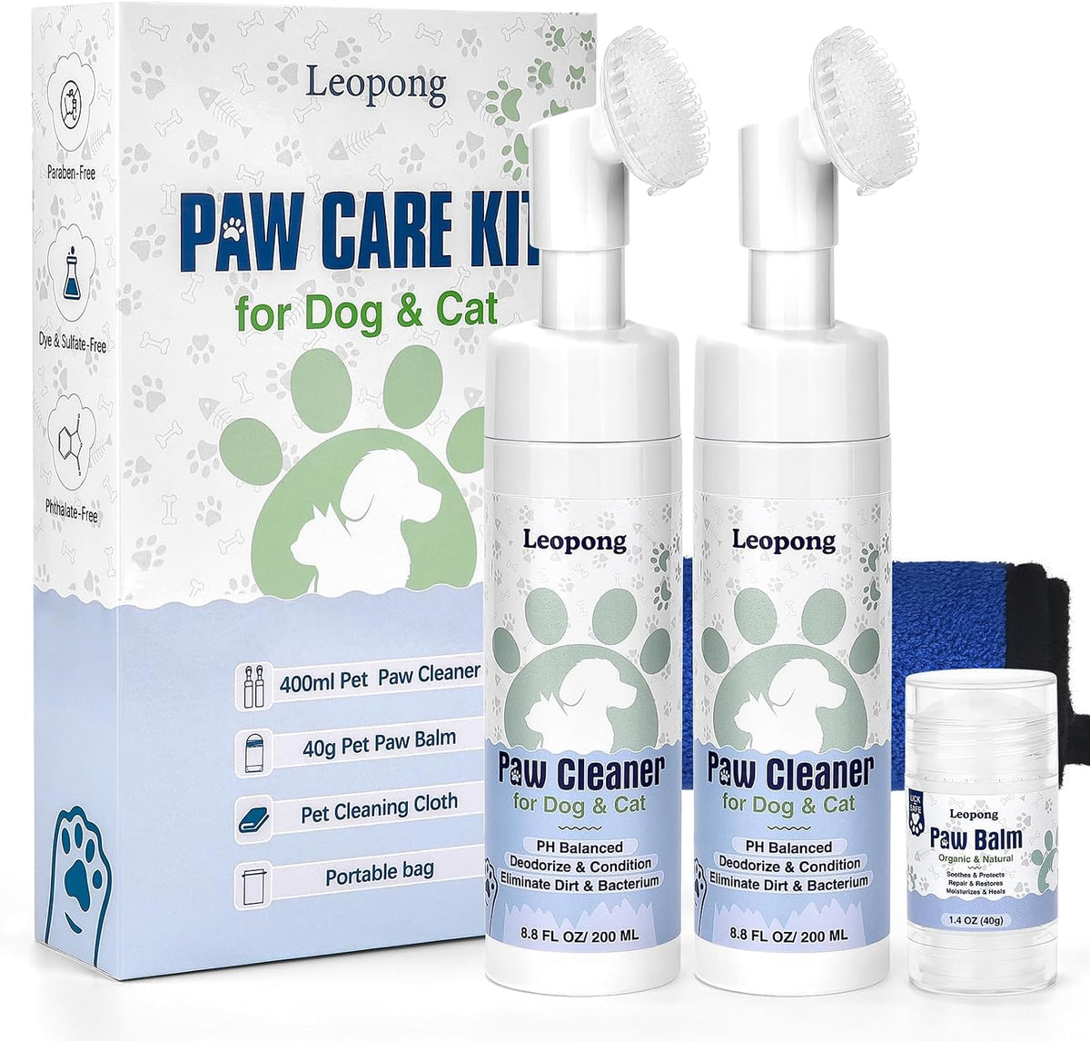 Leopong Dog Paw Care Kit, Paw Cleaner & Paw Balm for Dogs - Image 9