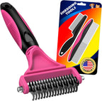 3PCS Pet Grooming Rake & Metal Comb & Flea Comb for Cats and Dogs, Double-Sided Dematting Tool, Extra-Wide Deshedding Dog Brush for Long Hair to Effectively Remove Tangles, Knots and Mats (Blue) - Image 9