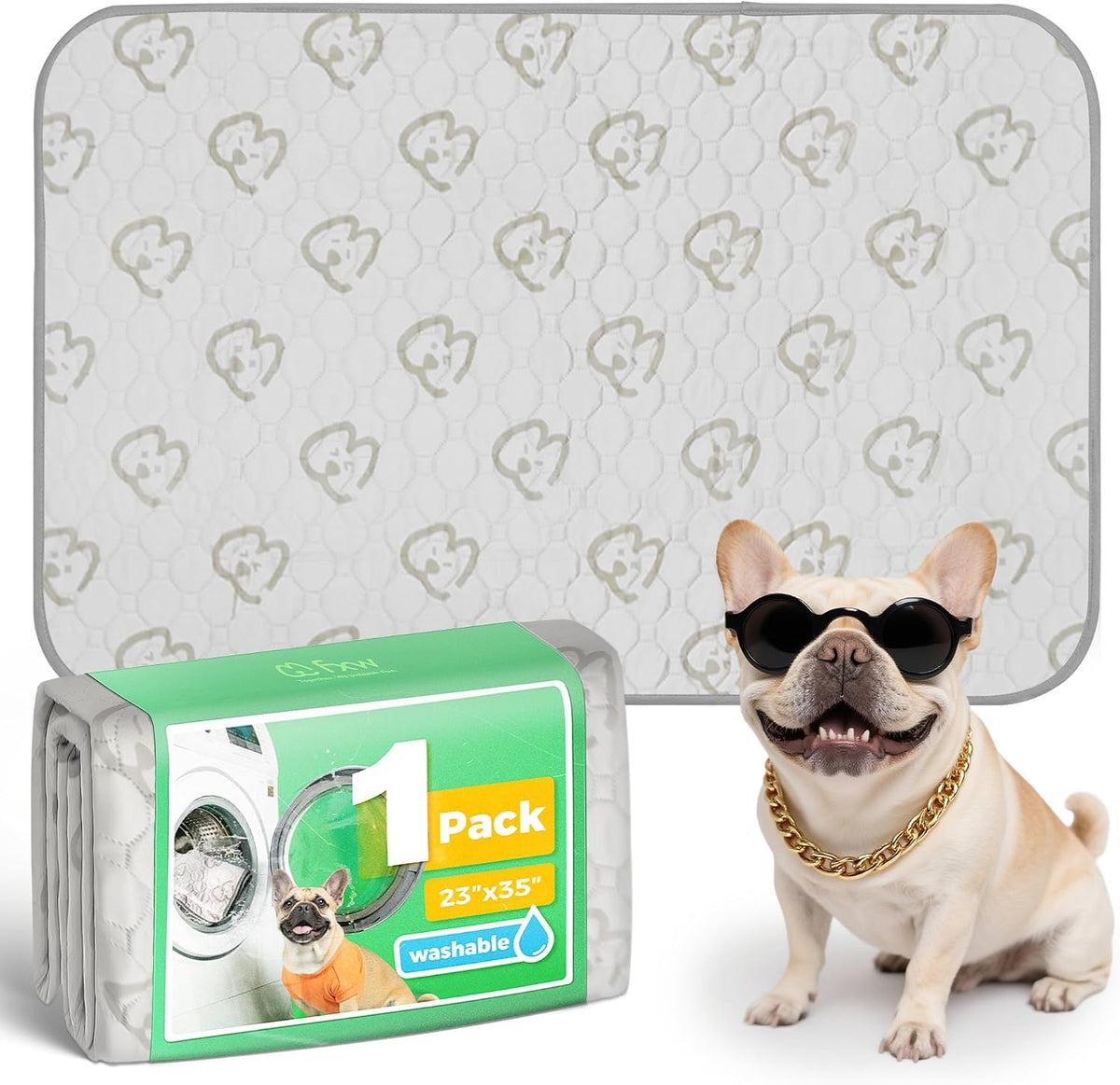 FXW Washable Pee Pads for Dogs, Leak-Proof & Non-Slip, Specifically Designed for 18inch Cages, 11" x 17" Rectangle, Khaki, 2 Packs - Image 14