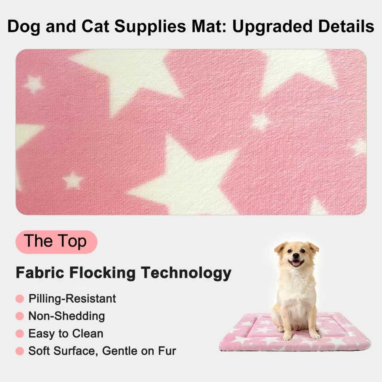 Orthopedic soft plush kennel pad for small dogs