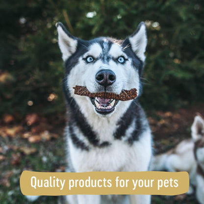 Farm Hounds duck gizzard jerky being broken into training size pieces