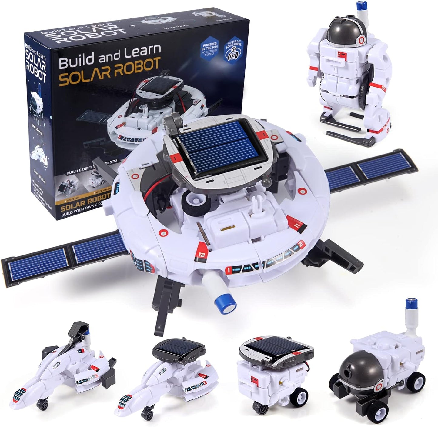 COBFDHA solar robot science kit front view showcasing the full 6 in 1 educational retail packaging box