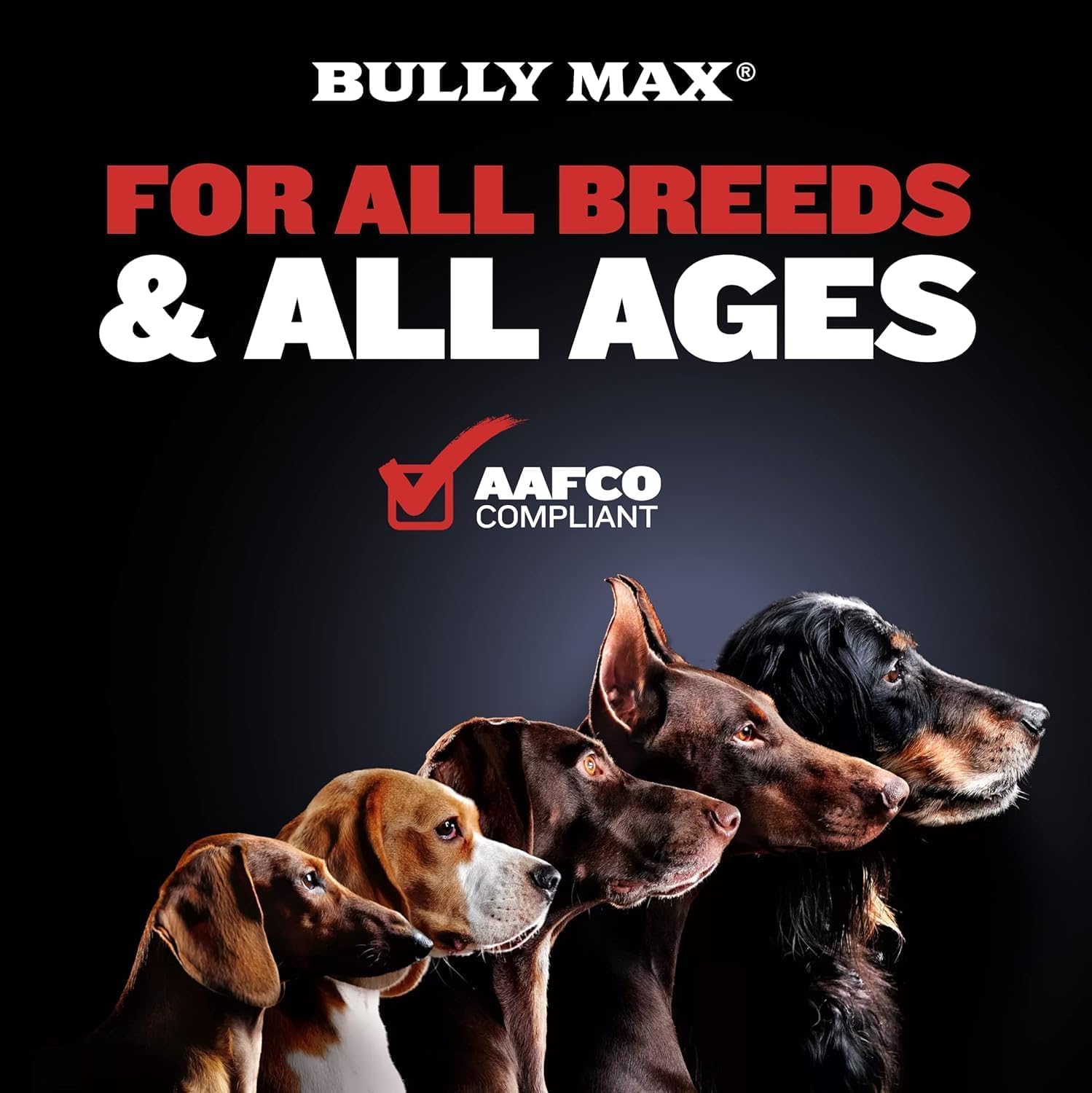 Bully Max canine multivitamin supplement facts label