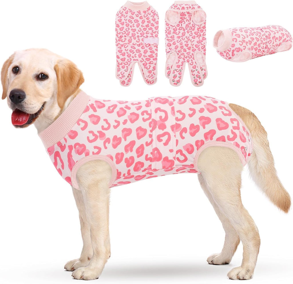 KOESON protective medical cone alternative vest worn by a puppy