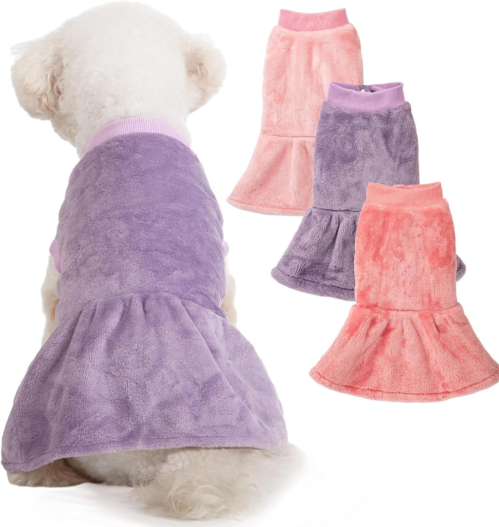 FabriCastle Dog Sweater, 3-Pack Dog & Cat Clothes, Ultra Soft and Warm Pet Jackets XXS XS for Small Dogs Boy & Girl, Winter Pet Apparel Costumes, Puppy Outfits (Grey,Blue,Dark Blue, Small) - Image 11