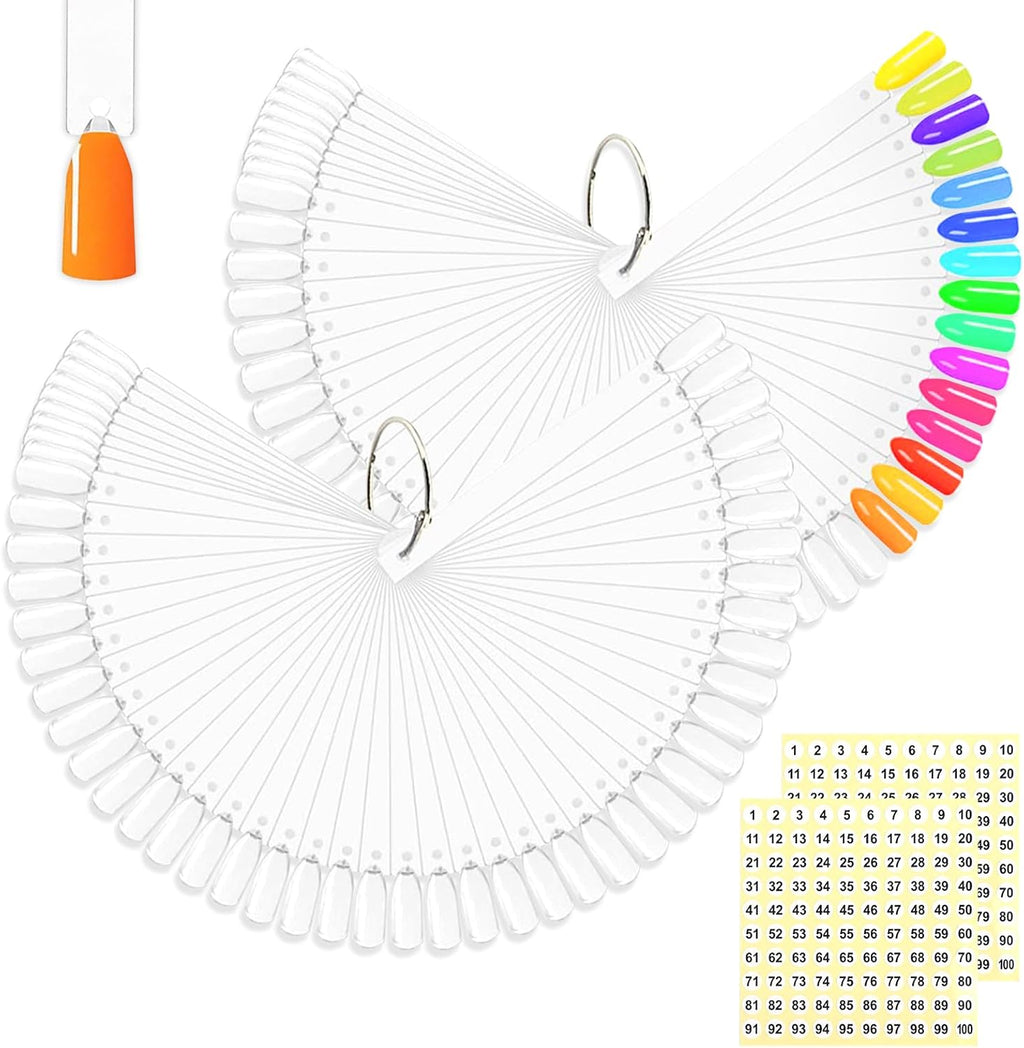 Ranore BQAN 100 pieces nail swatch sticks front view