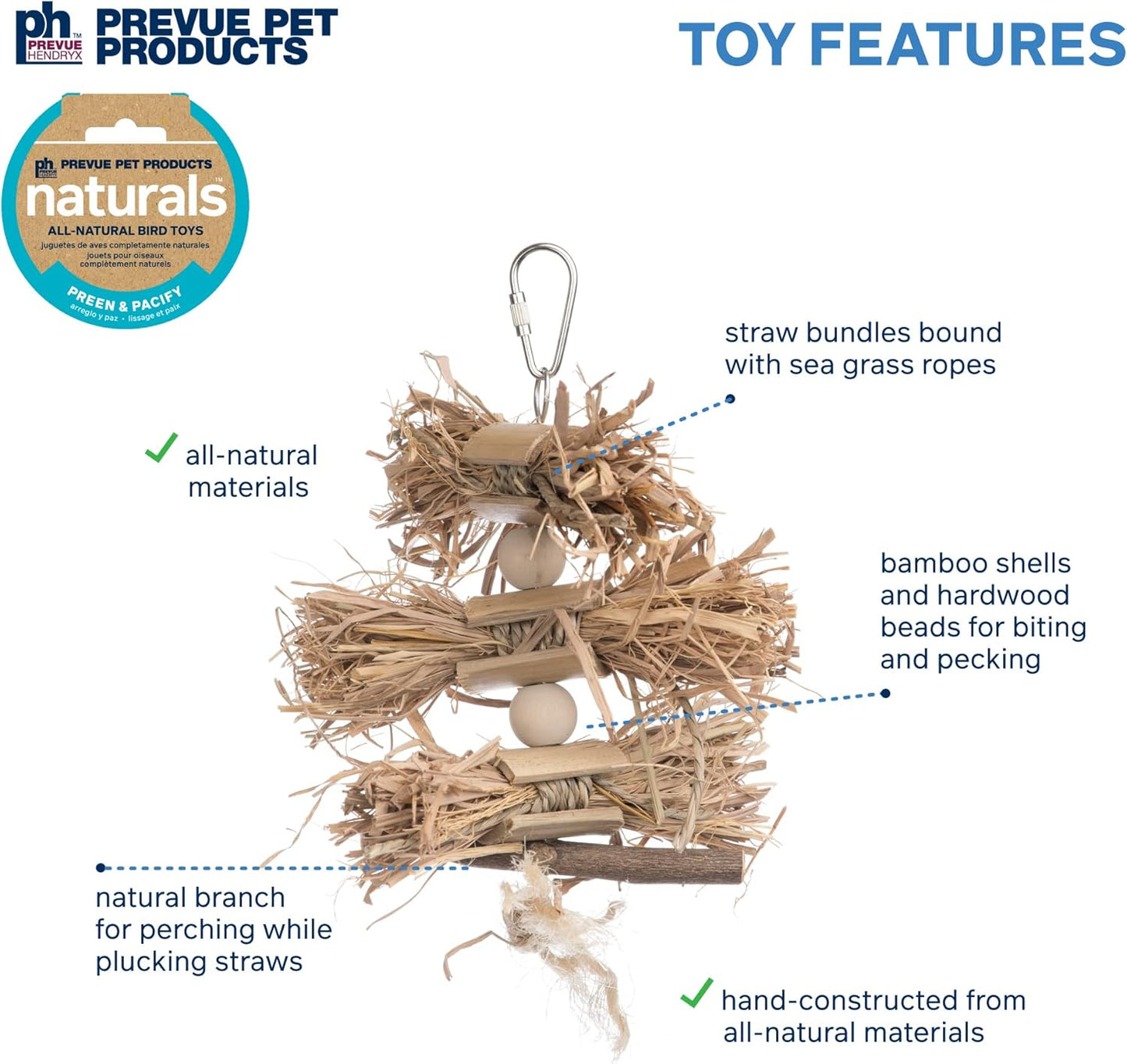 Authentic imported Preen and Pacify bird cage accessory for parakeets and cockatiels.