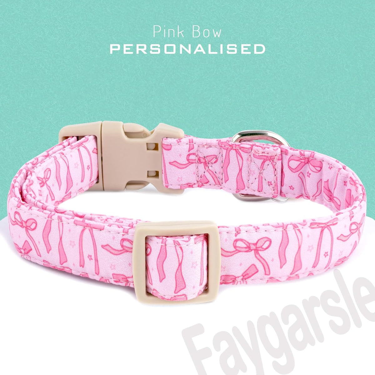 Faygarsle cute bow pattern pet collar for small dogs