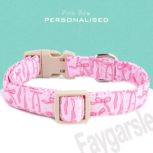 Faygarsle cute bow pattern pet collar for small dogs