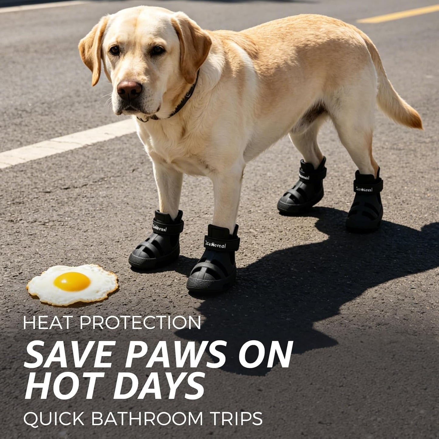 Scenereal pet paw protectors showing non-slip sole
