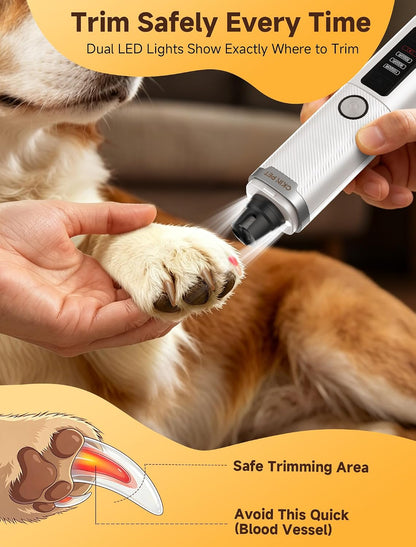 Ckin Pet rechargeable dog nail trimmer with USB cable accessories