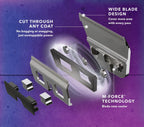 Side profile of the Andis 7W UltraEdge professional dog grooming blade showing its premium steel construction.