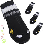Dog Shoes for Large Dogs, 360 degreesAnti Slip Medium Dog Boots & Paw Protectors Winter Snowy, Waterproof 4Pcs Dog Booties with Reflective Strips (Size 2: 1.77''x2.3''(W*L), Green) - Image 9