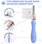 Ergonomic beech wood handle of Myselect dog comb