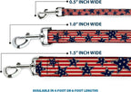 Detailed view of the high-density polyester red white and blue star webbing