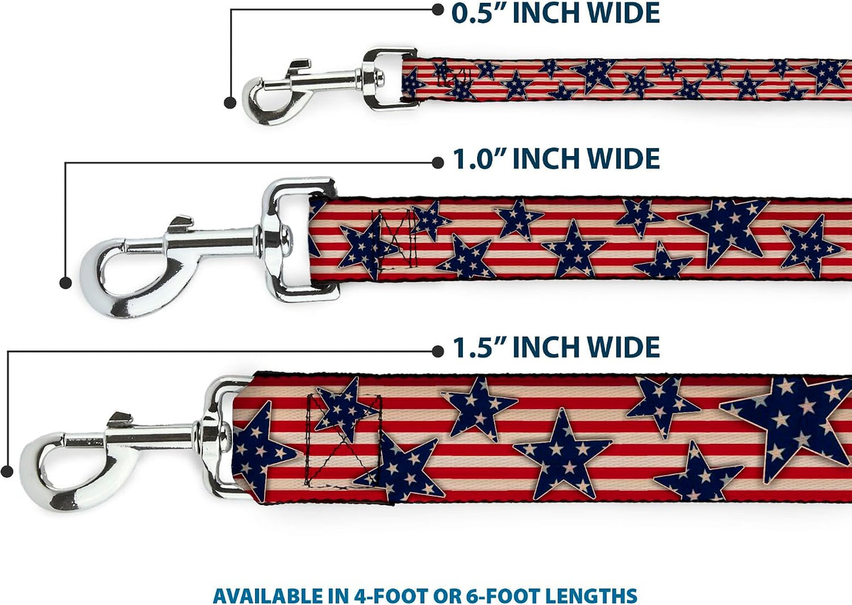 Detailed view of the high-density polyester red white and blue star webbing