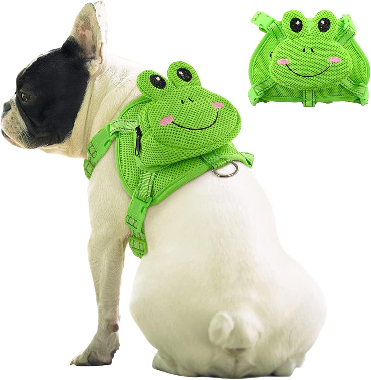 Front view of shark shaped pet carrier bag for dogs