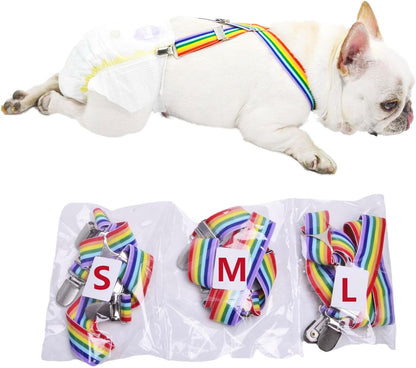 2pcs Non-Slip Dog Diaper Suspenders with Clips | Stretchy Adjustable Suspenders for Female and Male Disposable and Washable Diapers | Fits Small, Medium and Large Size Pets - Image 13