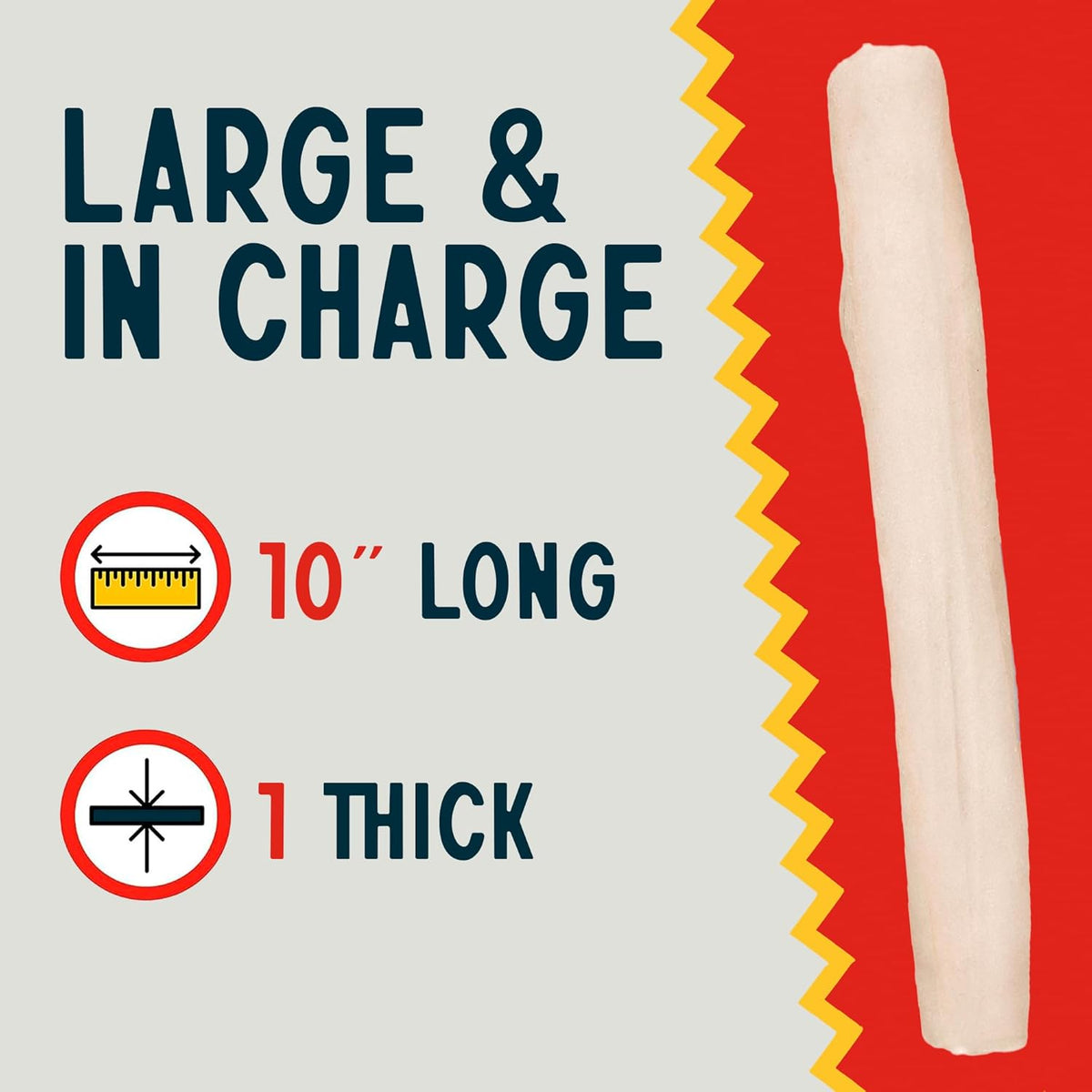 Single ingredient ten inch dog rawhide rolls for dental health