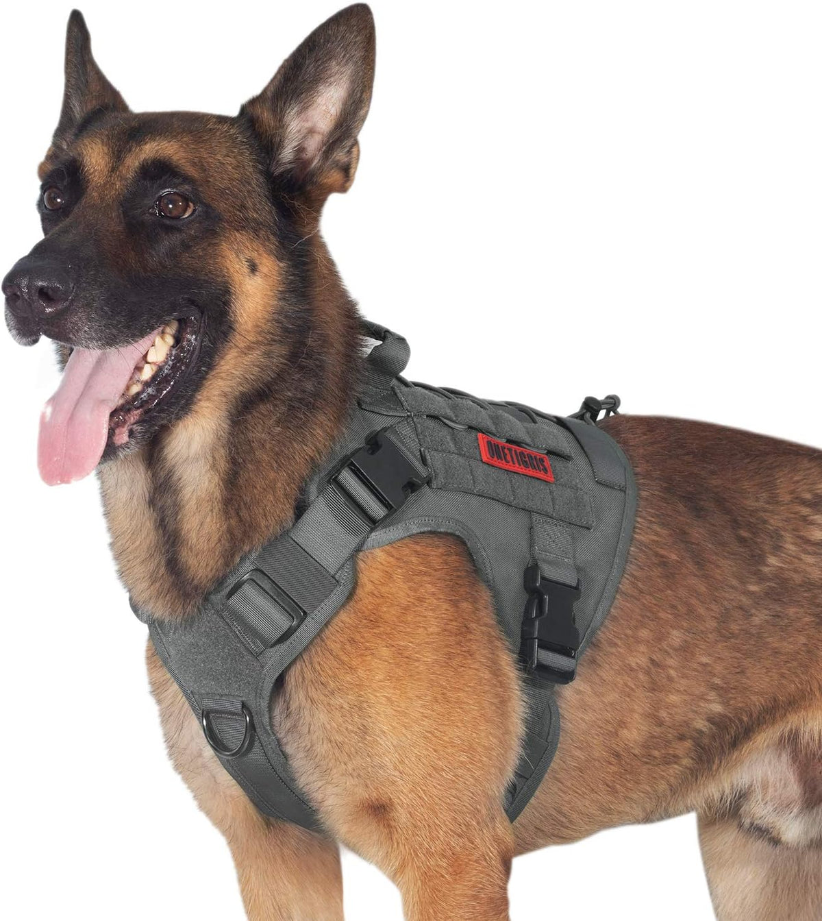 OneTigris Tactical Dog Harness Vest,No-Pull Service Dog Vest with Hook & Loop Panels,Adjustable Dog Vest Harness for Walking Hiking Training(Pink,L) - Image 14