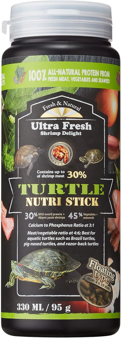 Azoo Ultra Fresh Turtle Nutri Stick premium aquatic turtle food front view