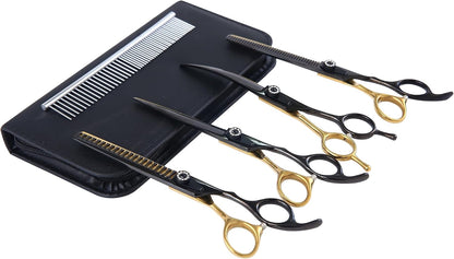 7" Curved Thinner Dog Scissor, Curved Blender Scissors, 40 Teeth, 30% Thinning Rate, Professional Pet Shear for Groomer, Ergonomic Dog Grooming Scissor, Dogs Shear for Grooming - Image 11