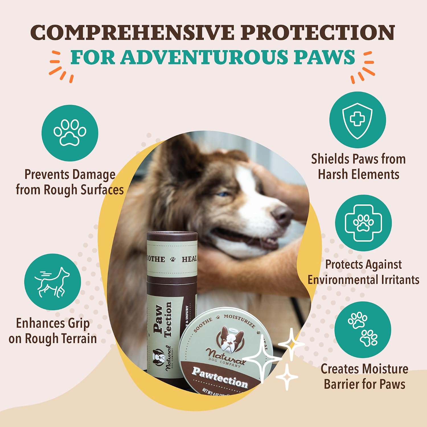 Lick safe paw protection balm for outdoor walking