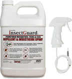 SaverPak InsectGuard Permethrin Repellent and Insecticide Gallon front view showing clear product label and handle.