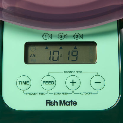 Fish Mate P7000 automated pond infrastructure installed securely beside a garden water body.