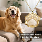 Unisex customized pet ashes keepsake necklace in polished gold