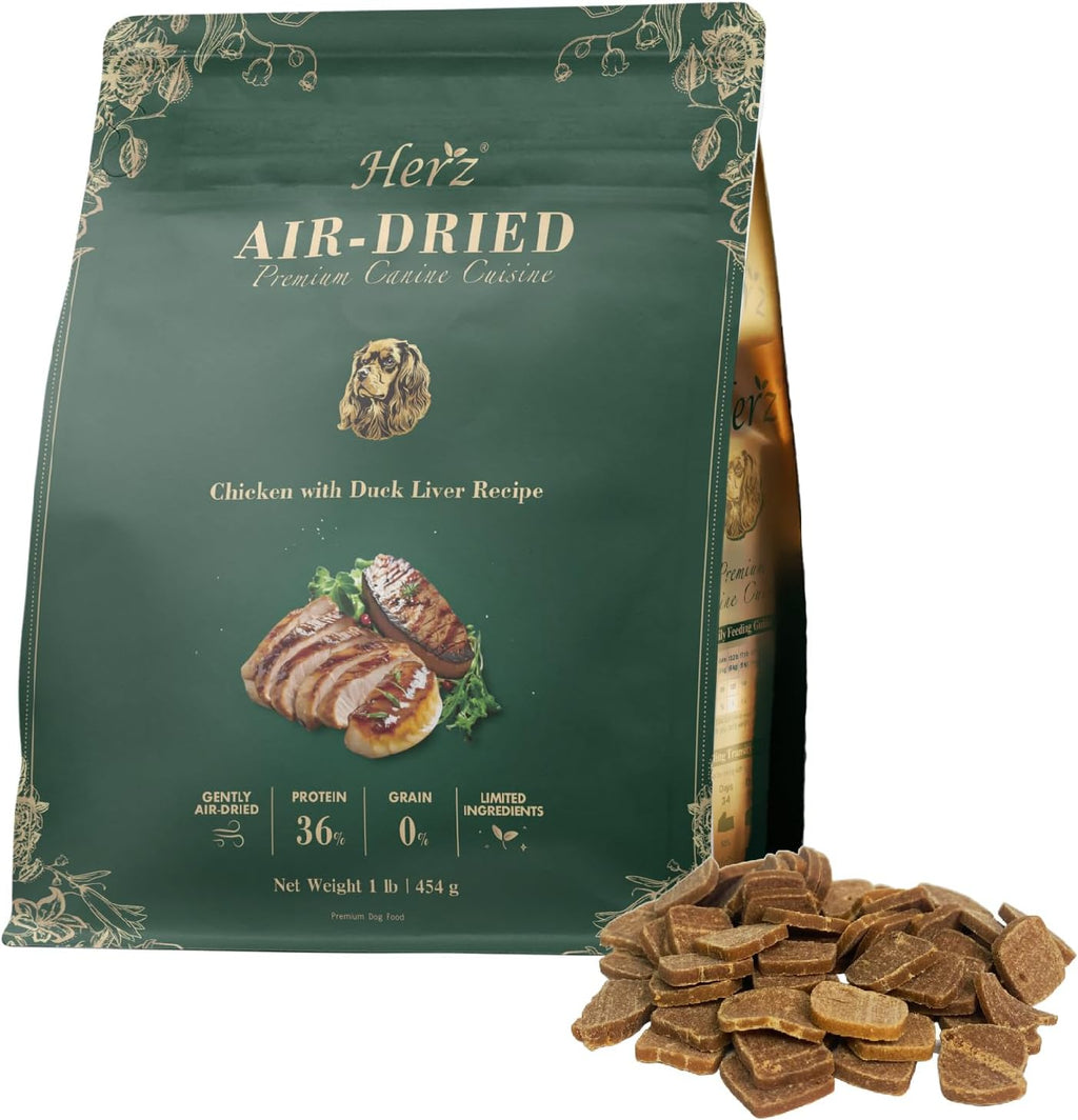 Herz Air-Dried Dog Food Chicken & Duck Liver Recipe 2.2 lb, All-Natural, High-Protein, Grain-Free, Limited Ingredients, Complete & Balanced, Premium Canine Cuisine - Image 9