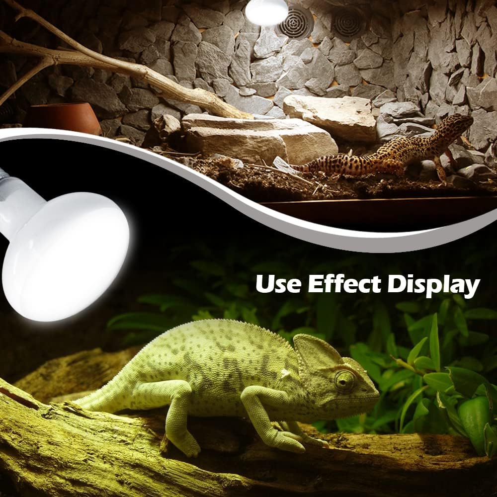 Thickened explosion proof glass design of the MCLANZOO reptile heating lamp for bearded dragons and lizards