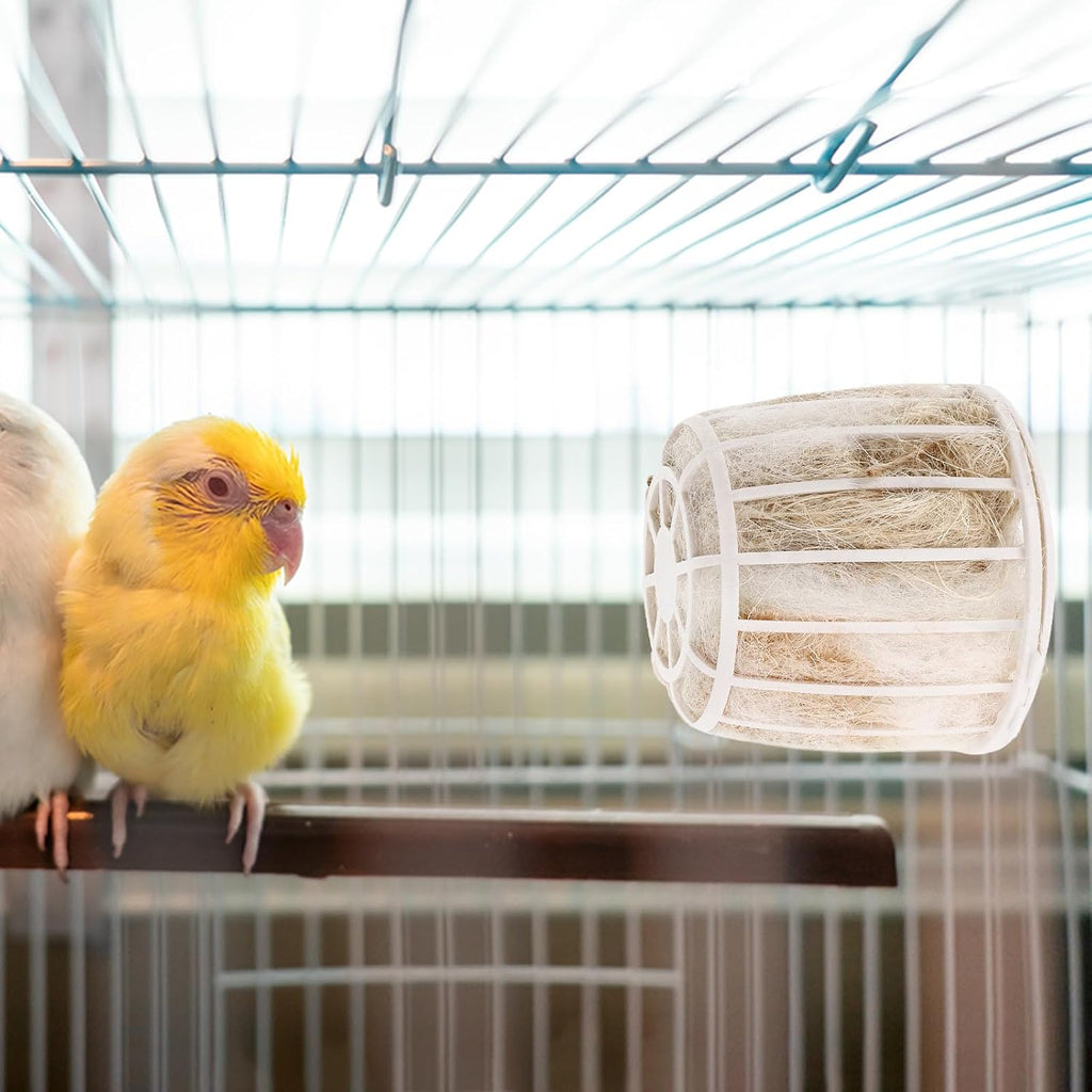 MERRYHAPY Bird Nesting Material with Basket Natural Jute and Cotton Mix Breathable Bedding for Parakeet Finch Canary Cockatiel Outdoor and Indoor Nest Building - Image 9