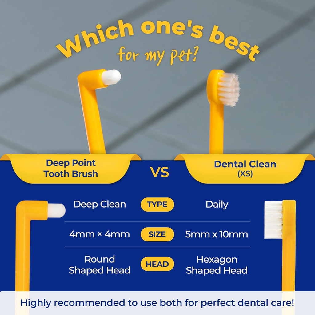 PETHROOM] Pet Toothbrush for Cats and Dogs | Round Shaped Head with Ultra Soft Bristle for Deep Cleaning Dental Care, Kitten and Small Dogs, Tartar Plaque Removal (Deep Point) - Image 9