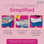 Tear-resistant white plastic litter box liner in pan