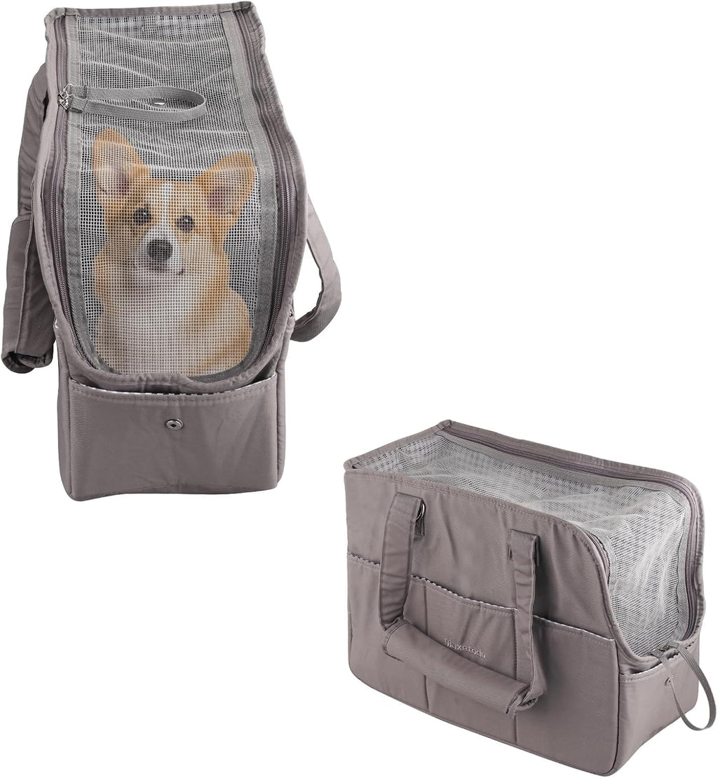 Interior view showing safety leash of Maxetodo pet bag