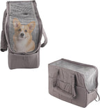 Interior view showing safety leash of Maxetodo pet bag