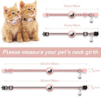 Pink nylon breakaway kitten collar adjusted to minimum seven inch size specification